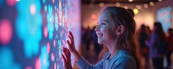 Kinderen maken kunstwerk met creatieve technologie