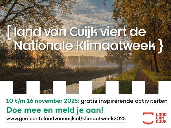 Land van Cuijk viert de Klimaatweek met inspirerende activiteiten