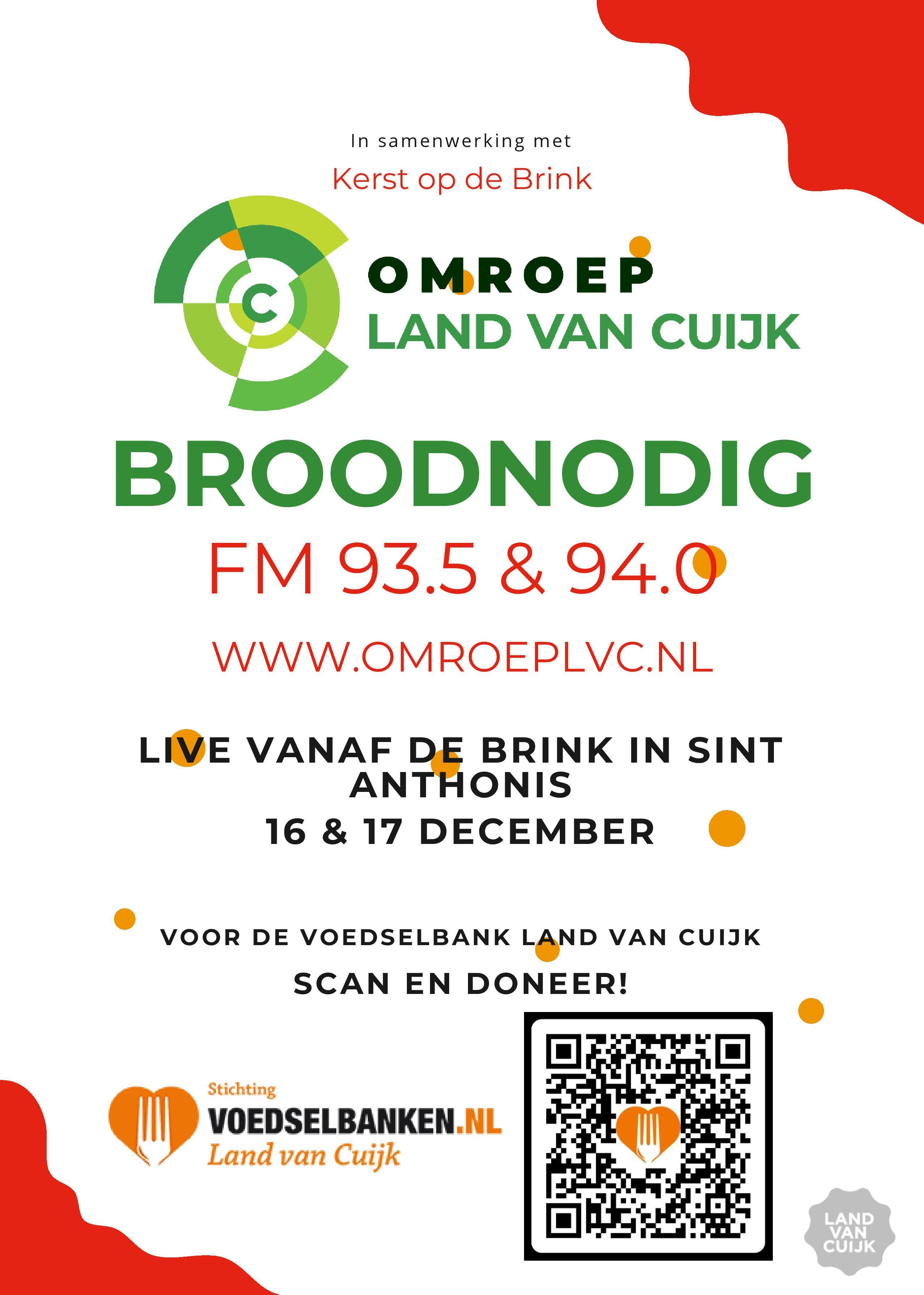 Uw hulp is Broodnodig: Voedselbank thema weekend bij Omroep Land van Cuijk